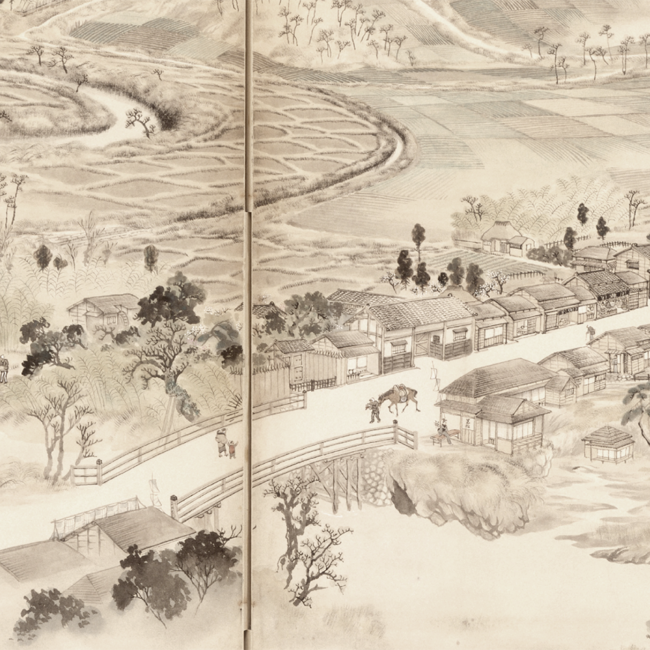 明治の頃の淀橋の風景（新宿歴史博物館）