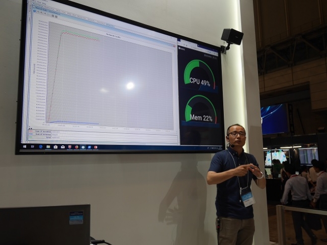 SSLインスペクション・ライブデモの様子 （Interop Tokyo 2019　フォーティネット展示ブース）