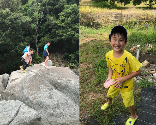 海、山、離島と自然に恵まれた場所で、子ども達は好奇心を全開にしています。